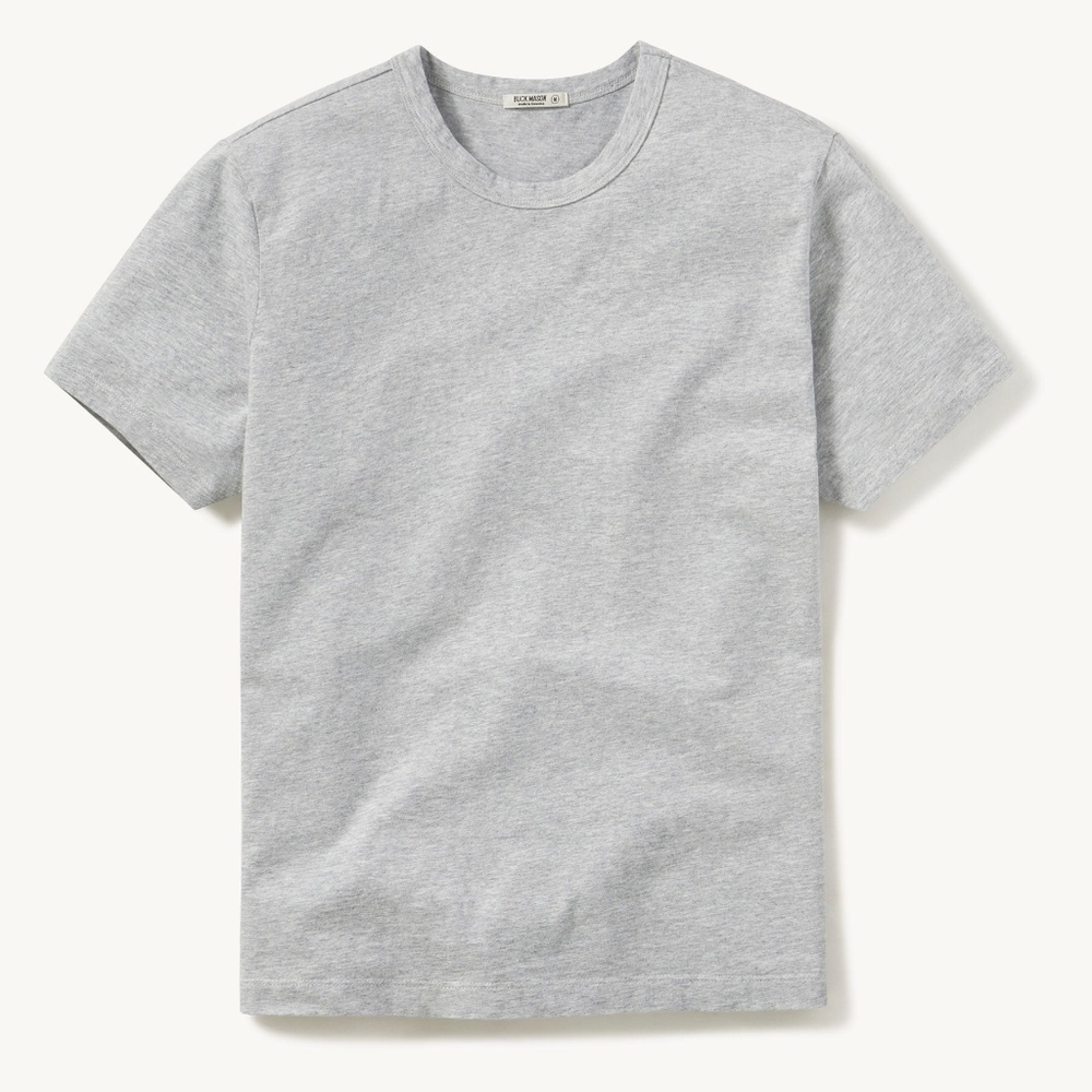 EUC Buck Mason Heathered Grey Pima Classic Tee Modern American Classics Size M